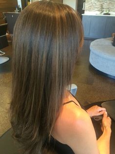 Cute Lowlights For Brown Hair, Hair Dye Light Brown Highlights, Healthy Hair Highlights, Noticeable Highlights For Brown Hair, Dark Brown Hair W Light Brown Highlights, Black Hair With Full Highlights, High Light On Brown Hair, Brunette Long Hair With Highlights, Highlights On Brunette Hair Straight