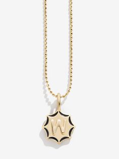 Little ones deserve custom accessories, too. The Carolyn Kids’ Initial Necklace uses gold and enamel accents to frame your letter of choice so that this subtle personalization really shines. Adorn your little one with this classic accessory to make them feel extra special. READY TO GIFT: This item comes pre-packaged in a beautiful box.Please note: intended for children 3+ Personalized Gold Enamel Charm Necklace, Enamel Gold Jewelry With Initials, Personalized Enamel Jewelry For Everyday, Everyday Personalized Enamel Jewelry, Gold Chain With Pendant, Initial Necklace Gold, Chain Pendants, Initial Necklace, Bracelet Sizes