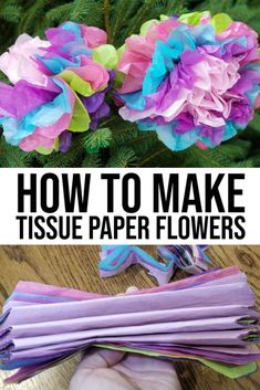 how to make tissue paper flowers