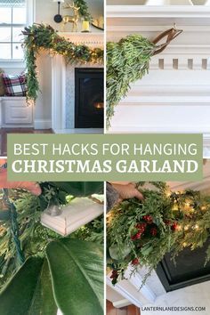 the best hacks for hanging christmas garland on fireplace mantels and mantles