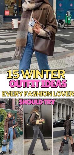 Stylish Warm Winter Outfits, Winter Ootd Women, Jean Winter Outfits, 2024 Winter Fashion, Model Winter Outfits, Winter Outfits For Short Women, Winter Outfits Sporty, Twee Fashion