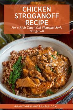 chicken stroganoff recipe for a rich thai old shanghai style stew with rice