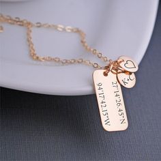 Custom Coordinates Jewelry Personalized, Anniversary Gift for Wife, Latitude Longitude Necklace, Per Newport Beach Pier, Swarovski Pearls Bracelet, Custom Engraved Necklace, Friends Jewelry, Coordinates Jewelry, Latitude And Longitude, Latitude Longitude, Engraved Initials, Anniversary Gift For Wife