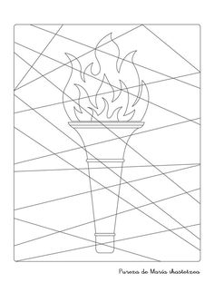 the poster for rio olympics is shown in black and white, with an image of a torch