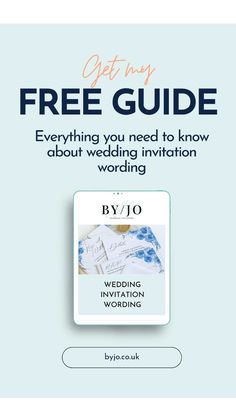 the free guide for everything you need to know about wedding