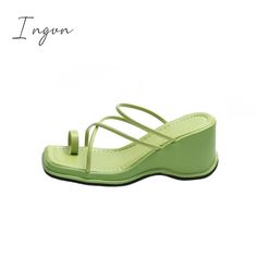 Heel Height: Med (3cm-5cm) With Platforms: Yes Platform Height: 0-3cm Sandal Type: Cross-Strap Occasion: Casual Upper Material: PU Outsole Material: PU Back Counter Type: Back Strap Pattern Type: Solid Side Vamp Type: Open Fit: Fits true to size, take your normal size Style: fashion Heel Type: Wedges Lining Material: PU Closure Type: SLIP-ON Model Number: C087 Item Type: sandals Fashion Element: Cross-tied Insole Material: PU Department Name: ADULT Spring Wedge Heel Platform Slippers With Heel Loop, Casual Low Heel Wedge Sandals For Summer, Summer Wedge Sandals With Heel Strap And Flat Heel, Spring Flat Heel Slingback Sandals With Platform, Trendy Wedge Sandals With Heel Strap, Spring Platform Slippers With Heel Loop And Round Toe, Trendy Low Heel Platform Sandals, Spring Open Toe Platform Slippers With Heel Loop, Trendy Summer Platform Slippers With Flat Heel