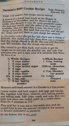 an old recipe book with instructions on how to make cookies