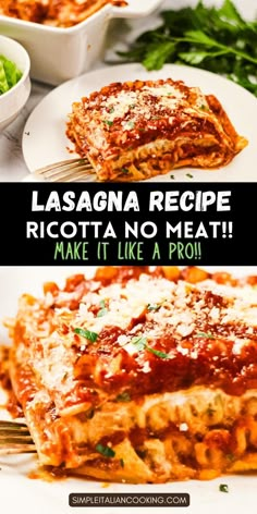 lasagna recipe with ricotta no meat and make it like a proi