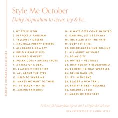 Outfit Prompts, Ootd Challenge, Create Capsule Wardrobe, Elegant Office Wear, Personal Challenges, Fashion Challenge, October Outfits, Salon Price List, Classic White Shirt