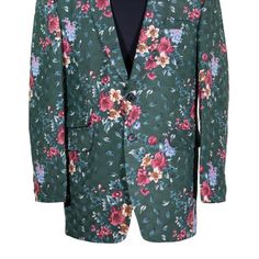 This Chiragh Apparel blazer is an elegant upgrade on dapper tailoring and features rich shades in a sumptuous fabric for elegant opulence. Fashioned from premium quality cotton, this floral blazer features full lining in Japanese silk, a notch lapel, two-button closure and single-vented back. A left chest pocket and three flap pockets appoint the front while the inside has two (2) pockets on the left and one (1) pocket on the right. A flash of contrast piping is added to the jacket lining inside Summer Dress Formal, Jacket Lining, Cotton Summer Dress, Summer Formal Dresses, Mens Blazer, Formal Jacket, Elegant Blazers, Cotton Dress Summer, Japanese Silk