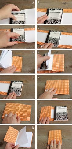 how to make an origami book with pictures and instructions on the inside pages