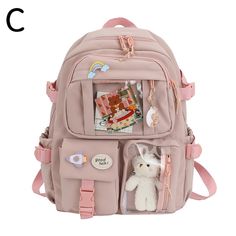 Material Composition : Cotton Main Material : Cotton Fabric Description:Product name:Kawaii BackpackMaterial:nylonColor: green,black,light red,whiteSize:40x30x11cm/15.7x11.8x4.3inchPackage include:1pc Kawaii Backpack+2pcs badge+1pc hanging pendant+1pc bear+1pc random cardWarm Tips:1.Due to the light and monitors effect, colors may have lightly difference.2.Please allow slightly size errors due to manual measurement. Thank you for your understand!3.1mm=0.039inch.Feature:1.Cute Backpack: Backpack High School Backpack, Cute School Bags, School Bag College, Laptop Backpack Women, Aesthetic Backpack, Kawaii Backpack, Women Backpack Travel, Bags For Teens, Transparent Bag