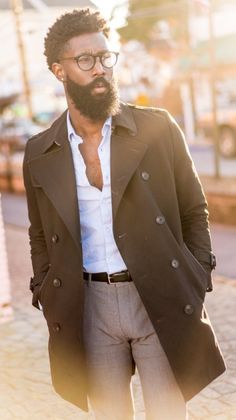 Ouigi Theodore, Black Bearded Men, Black Men Beards, Black Men Haircuts, Black Beards, Black Men Hairstyles, Fashion Pics, Awesome Beards, Beard Styles For Men