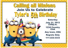 a birthday party with two minion characters