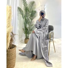 #ad Top Rated Lace Open Kaftan Abaya Women Long Dress Set Muslim Kimono Robe Party Gown Arab, Fashion Party Clothing Habits Musulmans, Abaya Style, Islamic Clothing, Muslim Fashion, Haiti, Brunei, Ghana, Long Skirt, Jumpsuits For Women