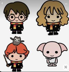 harry potter and hermione's hogwarts clipart cut outs for scrapbook pages