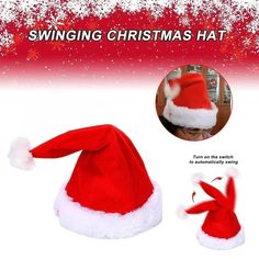 🍭Fast refund guarantee>>Partial or full refund depend on the situation. ✈ Worldwide Express Shipping Available. Merry Christmas Singing Dancing Moving Santa Hat Funny Hat Xmas Gift For Child New Year Cap Merry Christmas Decoration.Feature VERY SUITABLE FOR CHRISTMAS: This electric Santa Claus hat has the function of swinging left and right and playing music. It only needs batteries to start it. It will randomly swing left and right and play Christmas songs, which is very funny. SOFT AND HIGH QU Christmas Singing, Santa Cap, Santa Claus Hat, Funny Hats, Music Sing, Merry Christmas Decoration, Funny Toys, Christmas Party Favors, Christmas Hat