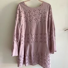 New, Never Worn. Size L. Very Pretty, But Runs Small In My Opinion. Probably Better For A True Medium Or A Small Bust! Smoke Free Home! Mauve Long Sleeve Dress For Spring, Long Sleeve Mauve Dress For Spring, Stevie Dress, Shop Stevie, Lilac Dress, In My Opinion, Small Bust, Color Purple, Bell Sleeves