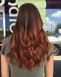 Baylage Hair, Ombre Hairstyles, Sombre Hair, Auburn Balayage, Red Blonde Hair, Hot Hair Colors, Balayage Hair Dark, Ombré Hair