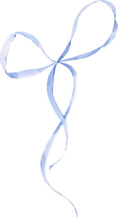 a blue ribbon is hanging on a white wall