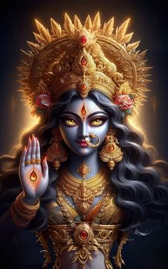 Navratri Devi Images, Maa Kali Images, Goddess Kali Images, Durga Picture, Indian Goddess Kali, Kali Mata, Aadi Shakti, Pictures Of Shiva, Happy Navratri Images