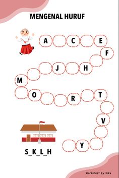 Worksheet atau lembar kerja untuk latihan anak menulis dan mengenal huruf Worksheet Menulis, Preschool Worksheets Free Printables, Free Printable Alphabet Worksheets, Printable Alphabet Worksheets, Kindergarten Phonics Worksheets