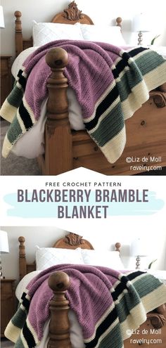 a bed with two blankets on top of it and the bottom one is made up