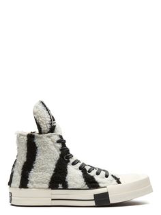 RICK OWENS - SHOES - Rick Owens Rick Owens Converse, Zebra Outfit, Rick Owens Boots, Converse 70, Rick Owens Menswear, Rick Owens Shoes, Star Logo, Chuck 70, Sneaker Collection