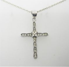 A cross pendant, necklace sterling silver, 925  Zircons, gemstones Hand made Vintage 1 5/16 inches, 3.3 cm-the pendant 16 1/2 inches, 42 cm -the chain Fine gift Silver Cross Pendant Necklace With Diamond Accents, Sterling Silver Cross Necklace With Diamond Accents, Silver Sterling Cross Necklace With Diamond Accents, Silver Cross Necklace With Diamond Accents, Sterling Silver Crucifix Necklace With Diamond Accents, Silver Cross Necklace With Diamond Accents Gift, Silver Crucifix Jewelry With Diamond Accents, Silver Crucifix Necklace For Anniversary, Silver Hallmarked Cross Necklace