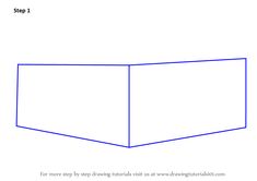 an image of a box that is in the shape of a rectangle with one line going through it