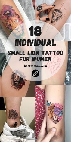 Embracing Strength and Style: 18 Small Lion Tattoos for Women in 2024 Small Lion Tattoo For Women Simple, Lioness Tattoo For Women Arm, Lion Tattoos For Women, Small Lion Tattoo For Women, Lion Tattoo For Women, Leo Lion Tattoos, Lion And Lioness Tattoo