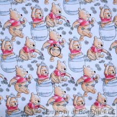 winnie the pooh and friends on blue background