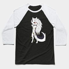 Loona wolf - Helluva Boss -- Choose from our vast selection of Baseball T-Shirts to match with your favorite design to make the perfect custom graphic Baseball T-Shirt. Customize your color! Perfect for working out or casual wear for men and women. Black Wolf Design Short Sleeve Top, Black Short Sleeve Top With Wolf Design, Black Cotton Top With Wolf Design, Black Crew Neck Top With Wolf Design, Wolf Design Short Sleeve Tops For Streetwear, Short Sleeve Wolf Design Tops For Streetwear, Short Sleeve Tops With Wolf Design For Streetwear, Wolf Design Graphic Tee For Streetwear, Streetwear Graphic Tee With Wolf Design