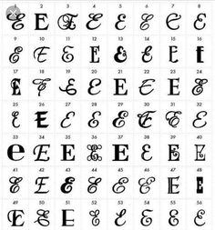 an old english alphabet with numbers and symbols