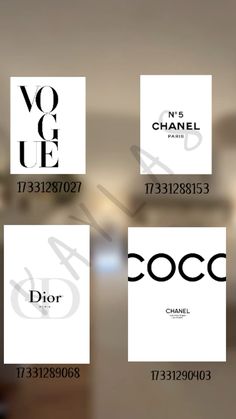 the logos for chanel and other brands