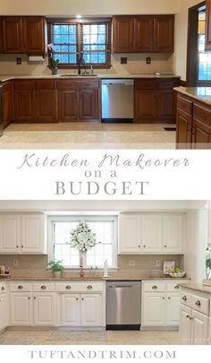 before and after pictures of kitchen makeover on a budget