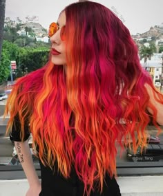 Red And Orange Hair, Curls Ideas, Red Curls, Hair Projects, Vibrant Hair, Super Hair, Bright Hair