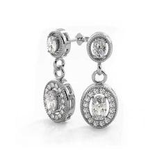 Indulge in timeless elegance with our Vintage Inspired Oval and Round Diamond Drop Earrings. The delicate oval and round diamonds sparkle in any light, while the classic drop style and intricate milgrain details add a touch of vintage charm. Handcrafted in NYC for a truly one-of-a-kind piece. Diamond Anniversary Rings, Fine Jewelry Bracelets, Diamond Drops, Diamond Drop Earrings, Men's Rings, Emerald Ring, Oval Diamond, Gold Platinum, Wedding Rings For Women