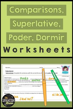 the worksheet for comparing and comparing words