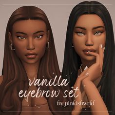 vanilla eyebrow set by pinkishwrld | Patreon Twin Sims 4 Cc, Sims 4 Tan Lines Cc, Sims 4 Cc Lashes Skin Details, Sims 4 Mm Hair, Sims 4 Piercings, Sims 4 Cas Mods, The Sims 4 Skin, Play Sims 4