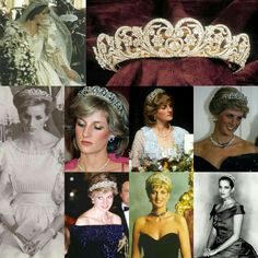 many different pictures of princesses and tiaras in the same photo, including one wearing a tiara