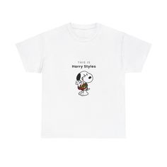 🪩Snoopy x Harry Style Tee🪩 Made using 100% US cotton that is certified by Oeko-Tex for safety and quality assurance. Fashion Tees, Harry Styles, Shirt Style, Snoopy, Gender Neutral, Adult Outfits, Tops & Tees, Top Outfits, Music Clothes