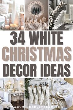 white christmas decor ideas White Christmas Tablescapes, Christmas Party Table Decorations, Farmhouse Christmas Decor Ideas, Christmas Party Table, Best Farmhouse, Festive Dinner