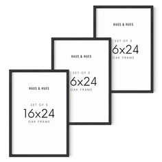 three black and white frames with the numbers six, six, 6x2 and 4x4