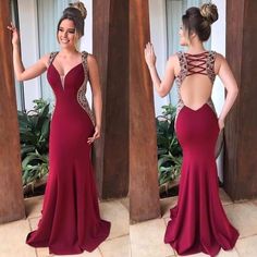 Burgundy Mermaid Prom Dress, Burgundy Prom Dress Mermaid, Simple Prom Dress Long, Mermaid Prom Dress, Evening Party Gowns, A Line Prom Dresses, Chiffon Prom Dress, Formal Dresses Prom