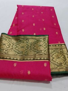 1.this is beautiful pure katan chanderi silk sari with running blouse piece 2.this sari is 5.5 mt length 3.this is a very elegant looking sari for all occasions like weddings and other formal events  4.fall n pico is complimentary  5.blouse can be made as per the requirements of the clients with proper measurements.stiching charges will be extra  6.plz check the availability of the sari before placing the order Gotta Work, Silk Sari, Beautiful Saree, Blouse Piece, Carbon Emissions, Weaving, Weddings, India, Silk