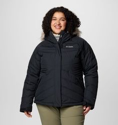 This classic insulated winter jacket is built to take on the cold in comfort and style with our gold thermal-reflective lining, light moisture resistance, and down insulation. Womens Columbia Winter Coat, Black Columbia Puffer, Women Columbia Jacket, Black Moisture-wicking Hooded Jacket, Woman Laying, Columbia Heavenly Hooded Jacket, Columbia Sportswear, Cozy Winter, Friday Sale