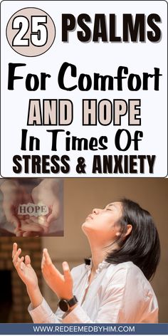 Feeling overwhelmed? These 25 Psalms offer powerful comfort and hope for anyone facing stress and anxiety. Perfect for moments when you need spiritual peace, these scriptures bring reassurance and calm during life's toughest times. Whether you're seeking encouragement or looking for a way to deepen your faith, these Psalms provide the strength and support you need to face challenges with hope. Discover uplifting Bible verses that speak to your heart and help you find solace in God's promises. Save this list for moments of prayer and reflection. Spiritual Peace, Uplifting Bible Verses, God's Promises, Gods Promises, Tough Times, Psalms, Verses, Bible Verses, Encouragement