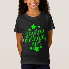 Neon Glow Party Birthday - Girls Ruffle T-Shirt, Kids Unisex, Size: Youth L, Black Neon Glow Party, Neon Birthday, Blacklight Party, Ruffle T Shirt, Invitation Card Template, Glow Party, Neon Glow, Birthday Tshirts, Elephant Gifts