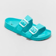 Women's Neida Eva Two Band Slide Sandals - Shade & Shore™ : Target Casual Flat Jelly Sandals Made Of Eva, Casual Summer Sports Sandals With Buckle Closure, Casual Non-slip Jelly Sandals For Spring, Casual Non-slip Eva Jelly Sandals, Casual Flat Jelly Sandals, Casual Synthetic Jelly Sandals For Vacation, Adjustable Trendy Synthetic Jelly Sandals, Trendy Adjustable Jelly Sandals, Casual Non-slip Jelly Sandals For Summer